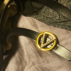 Valentino Black and Gold Belt